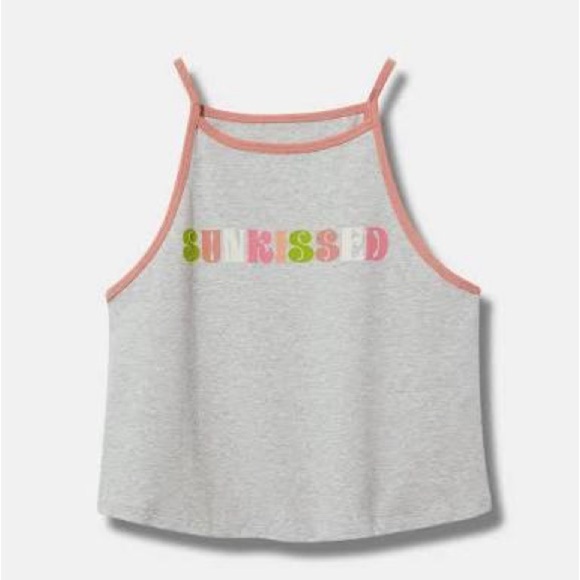 torrid Tops - TORRID Sunkissed Foxy High Neck Crop Top